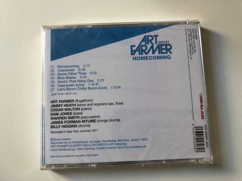 Art Farmer – Homecoming / For Professional Collectors / Lone Hill Jazz Audio CD 2006 / LHJ10265