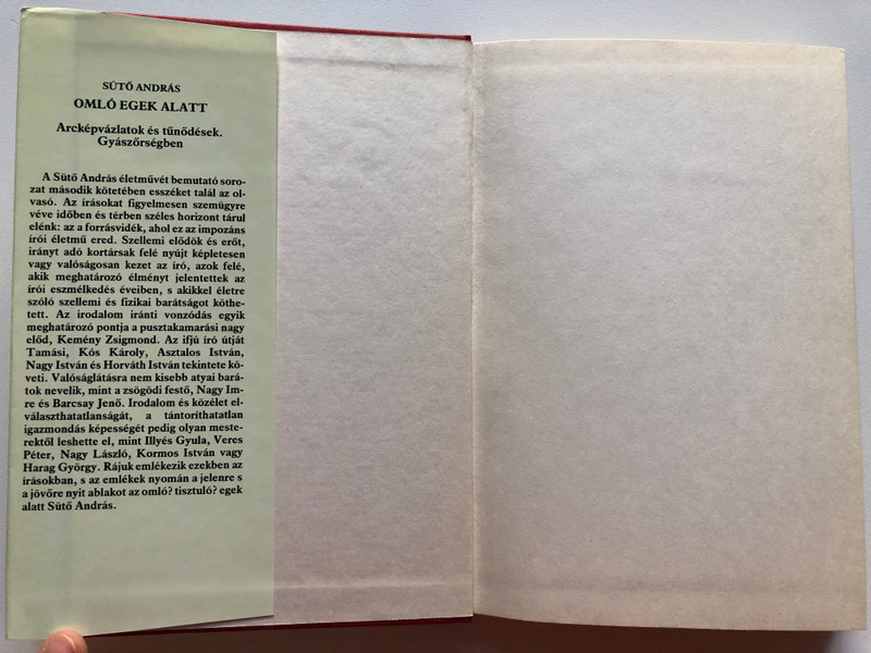 Omló egek alatt by Sütő András / Arcképvázlatok és tűnődések Gyászőrségben / Szépirodalmi könyvkiadó 1990 / Hardcover (9631542467)