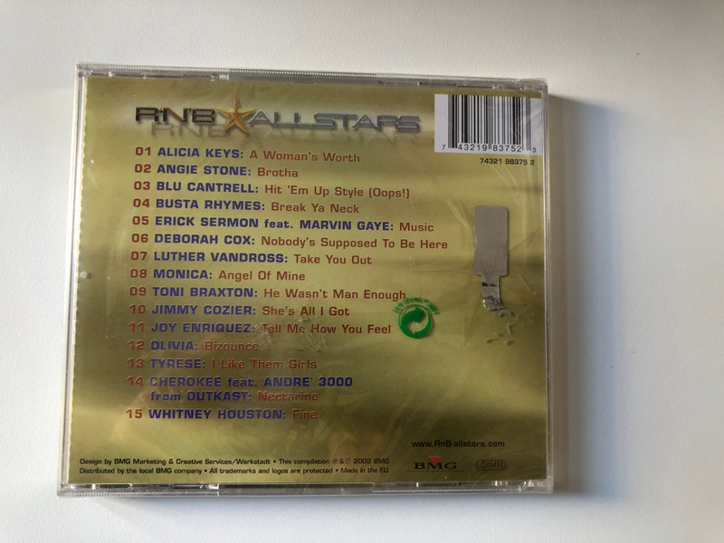 R'N'B All Stars / Angie Stone, Alicia Keys, Luther Vandross, Toni Braxton, Whitney Houston, Busta Rhymes / BMG Audio CD 2003 / 74321 98375 2