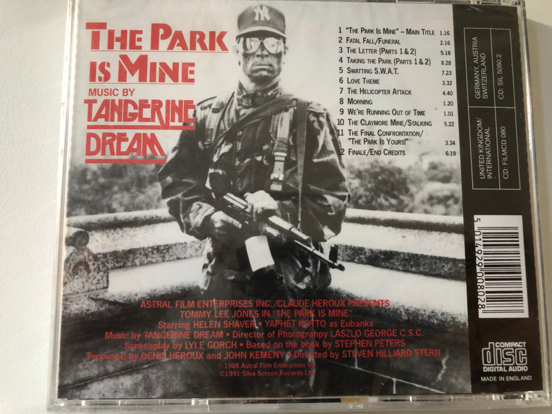 The Park Is Mine (Original Soundtrack Recording) - Music by Tangerine Dream / Silva Screen Audio CD 1991 / FILMCD 080