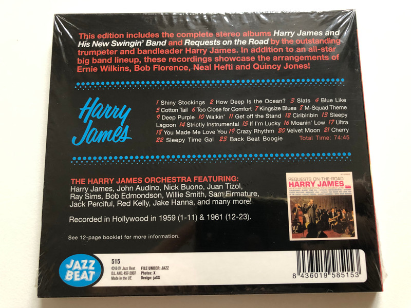 Harry James And His New Swinging Band / Jazz Beat Audio CD / 515