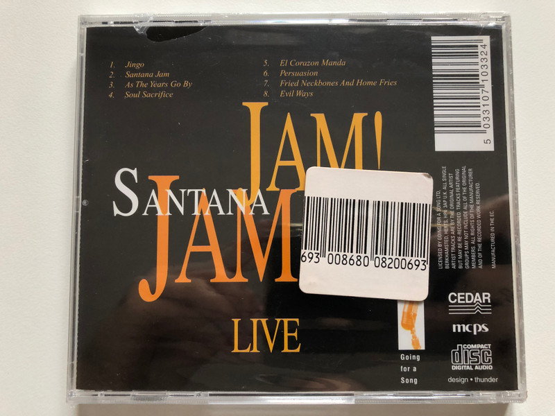 Santana Jam! Live / Going For A Song Audio CD / GFS033