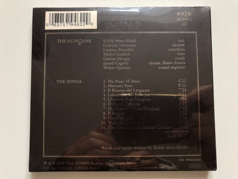 Rabih Abou-Khalil – Morton's Foot / Enja Records Audio CD 2003 / ENJ-9462 2