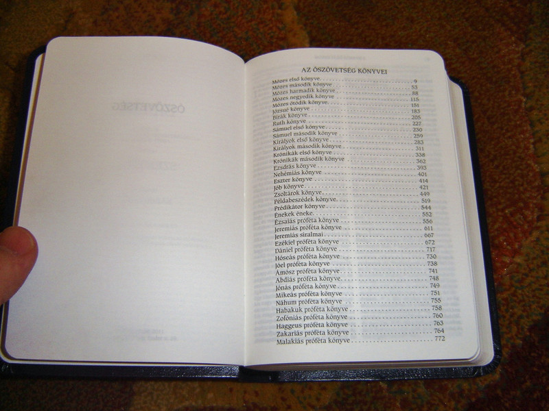 Hungarian Bible / Ujonnan Revidealt Karoli-Biblia 2011 Sotet Zold Ezust metszett