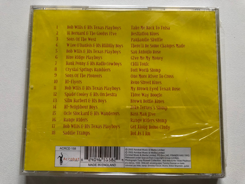 Country Swingtime / Acrobat Music Audio CD 2002 / ACRCD 158