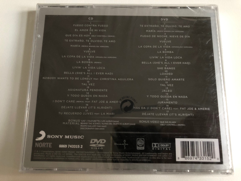 17 (Ricky Martin album) / Audio CD / Norte 2008