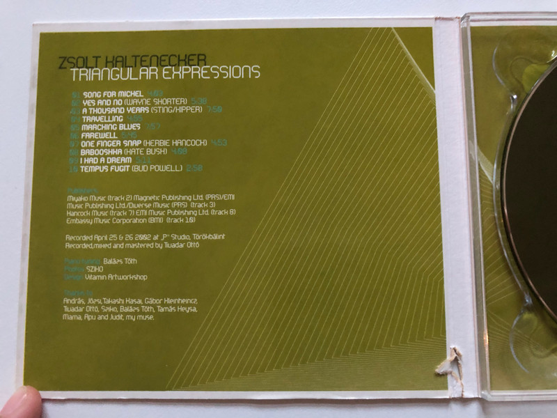 Zsolt Kaltenecker – Triangular Expressions  KCG Records CD Audio 2002  KCG007