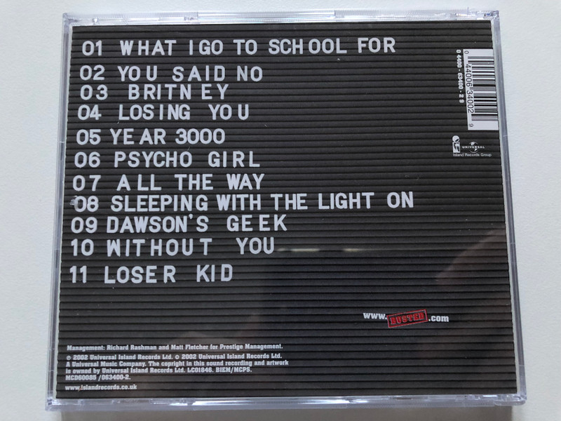 Busted  Universal Island Records Group CD Audio 2002  MCD60085