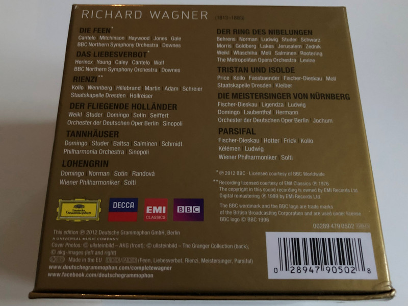 Wagner – Complete Operas / Deutsche Grammophon 43x Audio CD 2012 / 028947905028