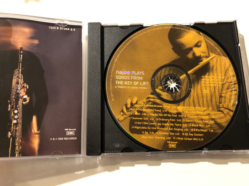 Najee – Plays The Songs From The Key Of Life (A Tribute To Stevie Wonder) / EMI Audio CD 1995 / 724383734429