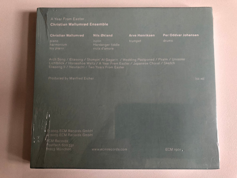 A Year From Easter - Christian Wallumrød Ensemble / ECM Records Audio CD 2005 / ECM 1901