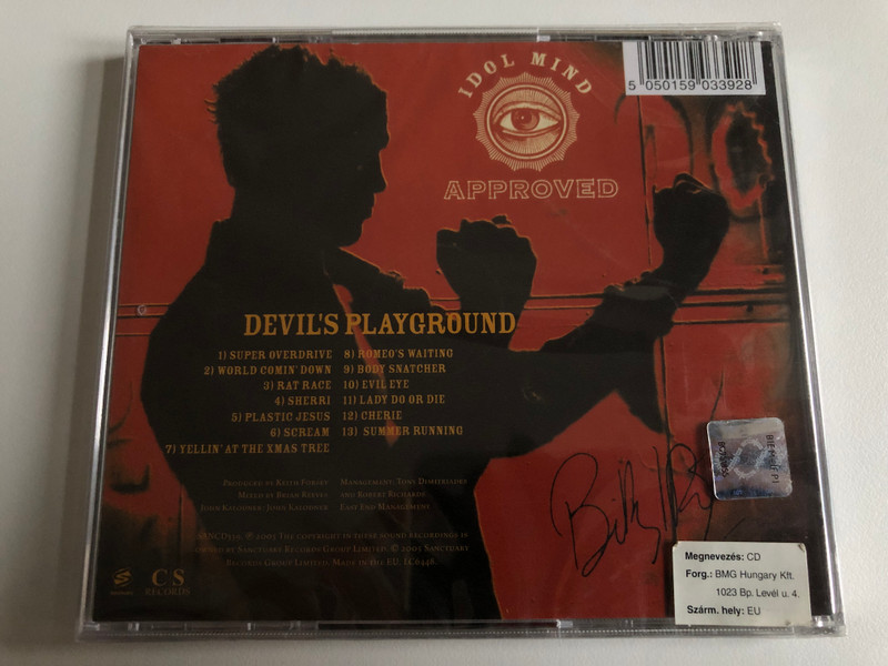 Billy Idol – Devil's Playground / It's A Nice Day To Start Again... / The First Album In Over A Decade From Multi-Platinum Rock Ikon Billy Idol / Featuring The Single ''Scream'' / Sanctuary Audio CD 2005 / SANCD339