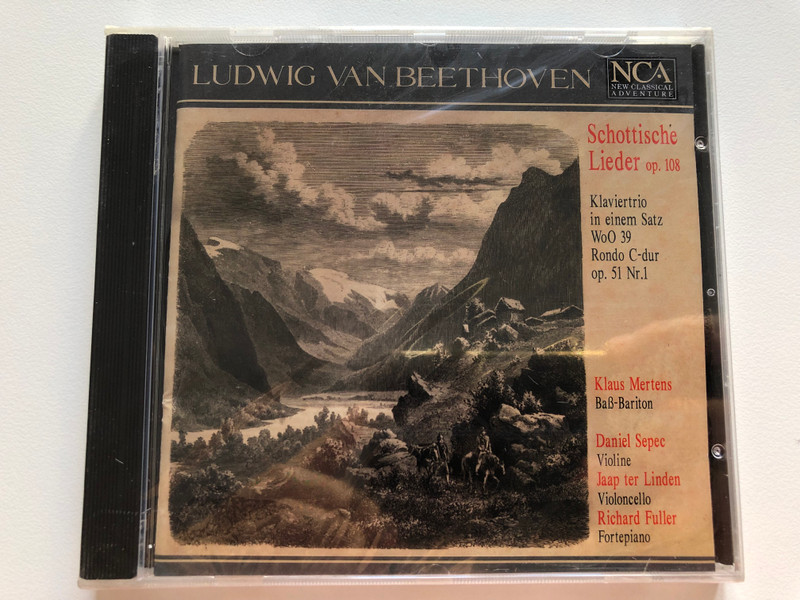 Ludwig Van Beethoven - Schottische Lieder op. 108 - Klaviertrio in einem Satz, WoO 39, Rondo C-dur, op. 51 Nr. 1 / Klaus Mertens - bariton, Daniel Sepec - violine, Jaap ter Linden / New Classical Adventure Audio CD 1998 / MA 98 10 839 