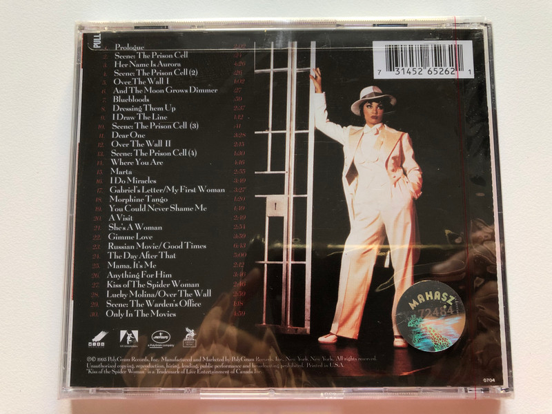 Kiss Of The Spider Woman: The Musical - New Broadway Cast Recording / Venessa Williams, Howard McGillin and Brian Mitchell / Produced For Records by Thomas Z. Shepard / Mercury Audio CD 1995 / 314 526 526-2