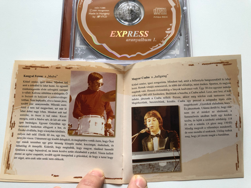 Express – Aranyalbum 1. / Oh, Egy Kis Csók, Hull Az Elsárgult Levél, Ne Félj Semmit, Jani,Te Jani, Vidám Nagypapa, A Harmonikás / Hungaroton Audio CD 2001 / HCD 71085