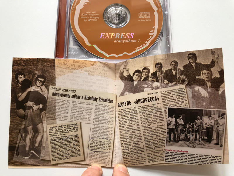 Express – Aranyalbum 1. / Oh, Egy Kis Csók, Hull Az Elsárgult Levél, Ne Félj Semmit, Jani,Te Jani, Vidám Nagypapa, A Harmonikás / Hungaroton Audio CD 2001 / HCD 71085
