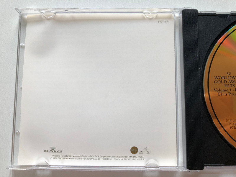 Elvis – 50 Worldwide Gold Award Hits, Volume 1, Part 2 / RCA Audio CD 1988 / 6401-2-R