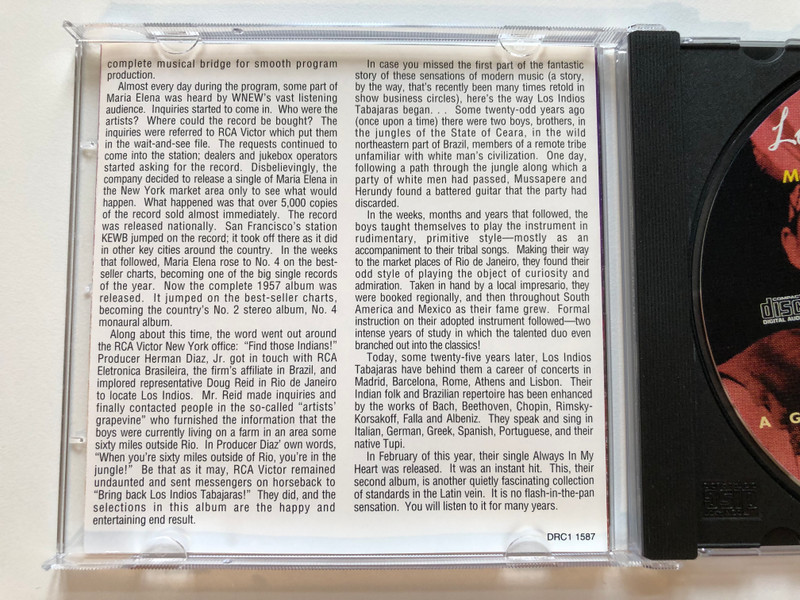 Los Indios Tabajaras – Maria Elena, Always In My Heart / A Golden Classics Edition / Collectables Audio CD 1997 / COL-2705