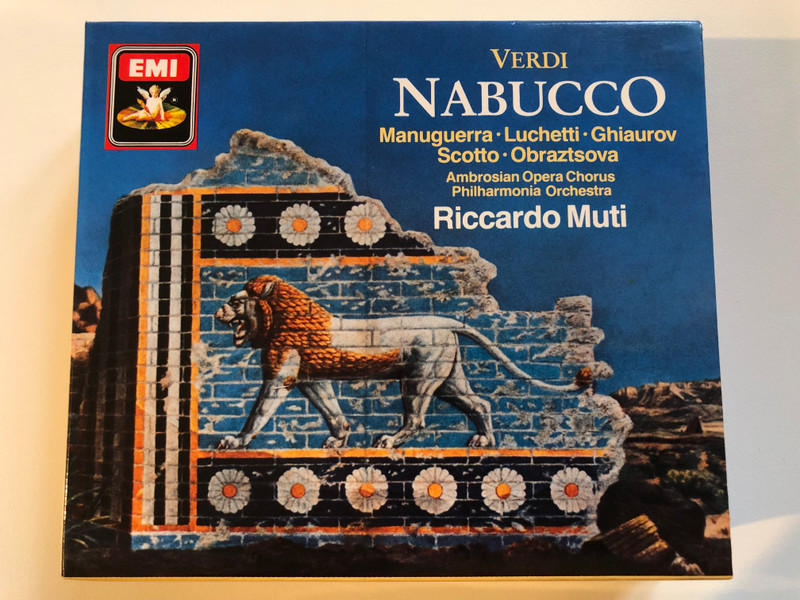 Verdi – Nabucco / Manuguerra, Luchetti, Ghiaurov, Scotto, Obraztsova, Ambrosian Opera Chorus, Philharmonia Orchestra, Riccardo Muti / EMI 2x Audio CD 1986 Stereo / CDS 7 47488 8