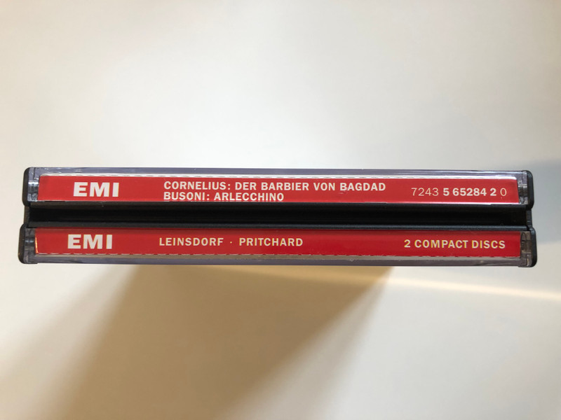 Cornelius:Der Barbier Von Bagdad - Schwarzkopf, Gedda, Czerwenka, Hoffman, Unger, Prey, Philharmonia Orchestra and Chorus, Erich Leinsdorf / Busoni: Arlecchino - Gester, Wallace, Evans / EMI Classics 2x Audio CD 1994 Mono / CMS 5 65284 2