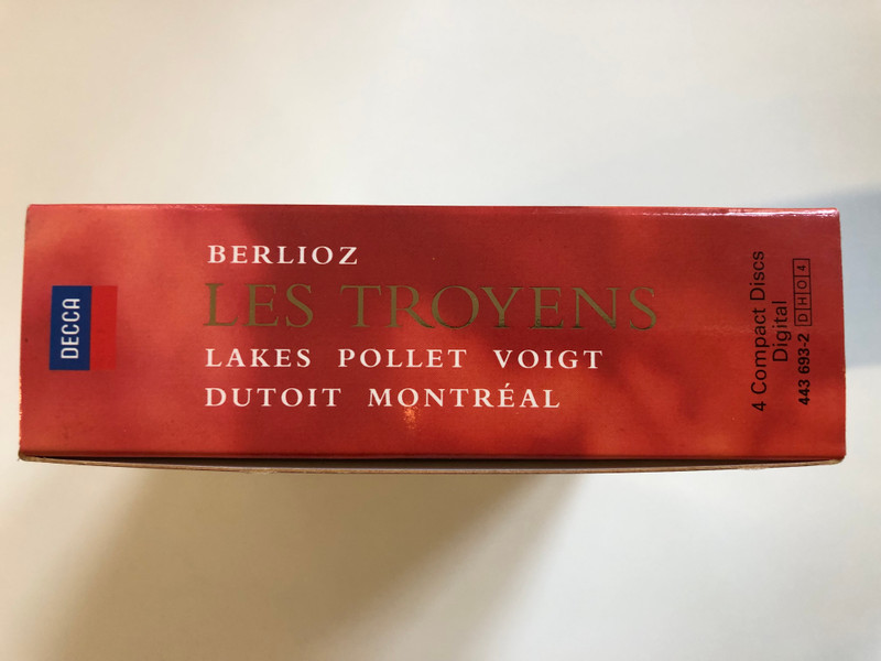 Berlioz - Les Troyens - Lakes, Pollet, Voigt, Quilico, Courtis, Perraguin, Ainsley, Chœur Et Orchestre Symphonique De Montréal, Dutoit / Decca 4x Audio CD 1994 / 443 693-2 (028944369328)