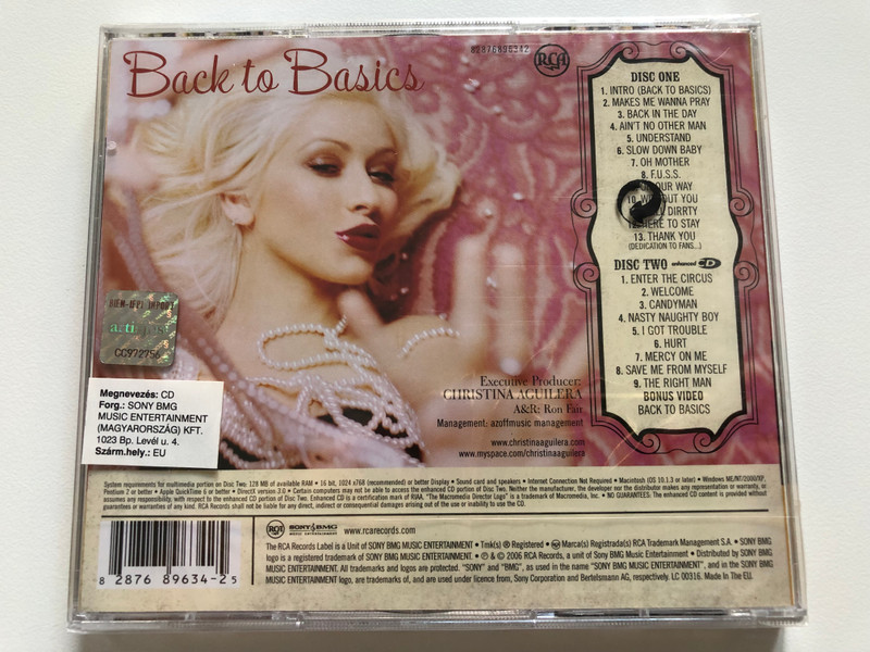 Christina Aguilera – Back To Basics / Deluxe Package / One Woman. One Voice. Two CDs. / 22 new songs Plus Exclusive Enhanced Video Content! / RCA 2x Audio CD 2006 / 82876896342