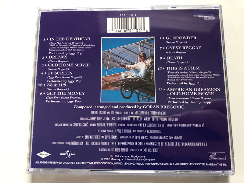 Arizona Dream (Original Motion Picture Soundtrack) - A Film By Emir Kusturica, Music By Goran Bregović / Mercury Audio CD 2002 / 063 113-2