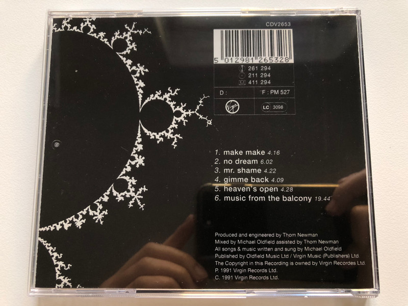 Michael Oldfield – Heaven's Open / Virgin Audio CD 1991 Stereo / CDV 2653