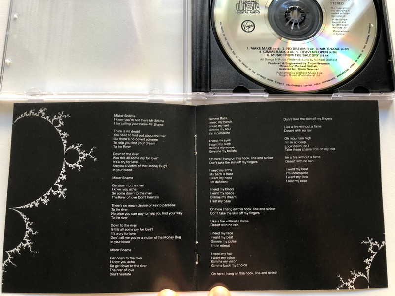 Michael Oldfield – Heaven's Open / Virgin Audio CD 1991 Stereo / CDV 2653