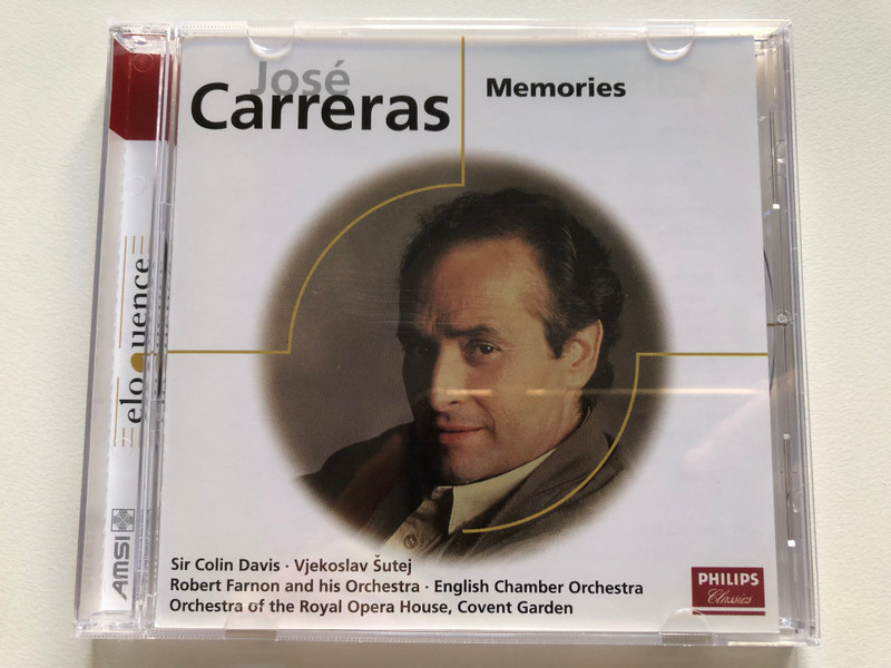 Jose Carreras - Memories / Sir Colin Davis, Vjekoslav Šutej, Robert Farnon and his Orchestra, English Chamber Orchestra, Orchestra of the Royal Opera House, Covent Garden / Philips Classics Audio CD / 468 121-2