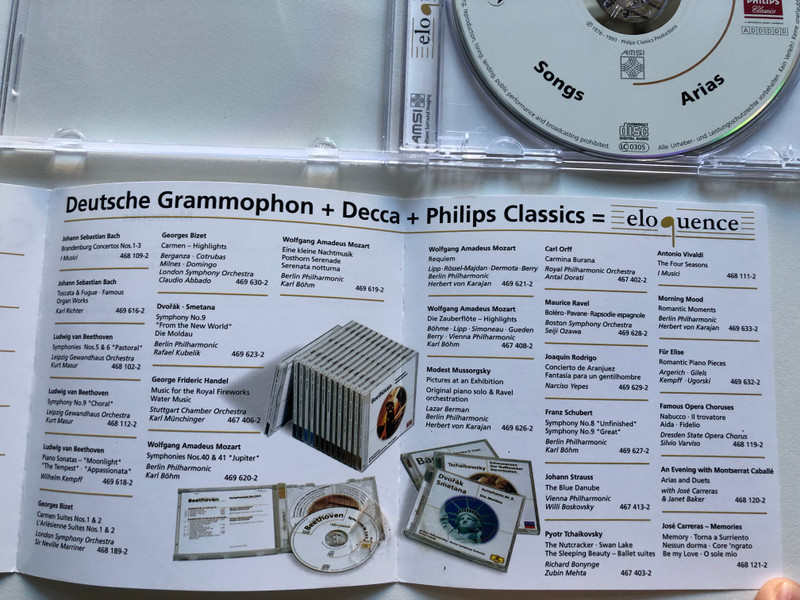 Jose Carreras - Memories / Sir Colin Davis, Vjekoslav Šutej, Robert Farnon and his Orchestra, English Chamber Orchestra, Orchestra of the Royal Opera House, Covent Garden / Philips Classics Audio CD / 468 121-2