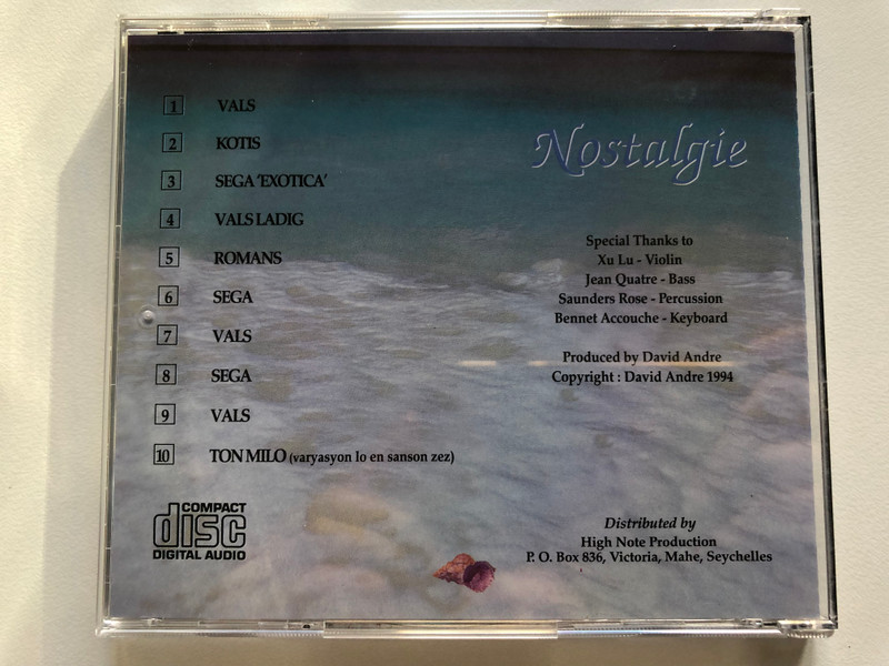 Nostalgie - Music from the Seychelles by David Andre / Audio CD 1994 / DAP 01
