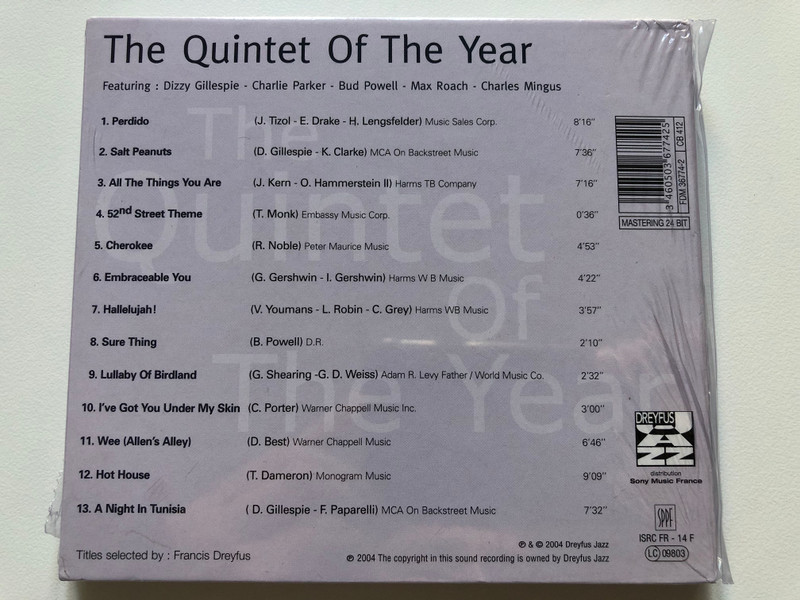 The Quintet Of The Year  Dreyfus Jazz CD Audio 2004