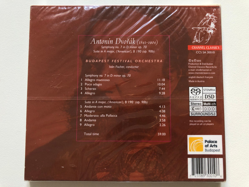 Antonín Dvořák, Ivan Fischer, Budapest Festival Orchestra – Symphony No. 7 In D Minor, Suite In A Major, ('American')  Channel Classics CD Audio 2010