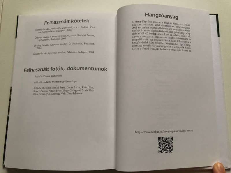 Hang-Kép-Írás 8. - Örkény István by Vincze Ferenc / Napkút Kiadó - Petőfi Irodalmi Múzeum 2018 / Hardcover / Biographical work & memoirs of the Hungarian writer (9789632637914)