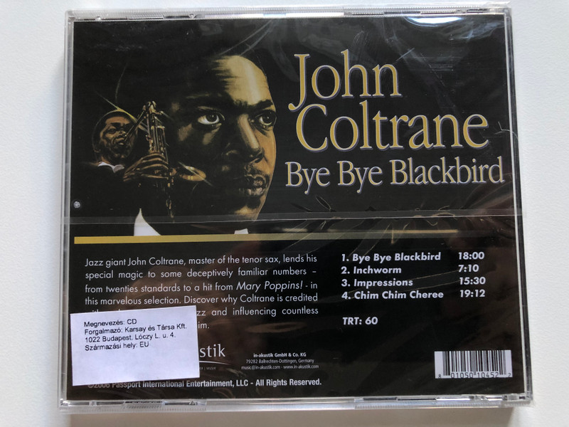 John Coltrane – Bye Bye Blackbird  Passport Audio CD Audio 2006