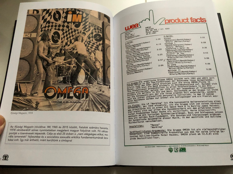 Omega a gitár mögül by Molnár György - Tóth Péter / Ahány kép, annyi történet / Omega band behind the scenes book / Alexandra kiadó / Hardcover (9789635822423)