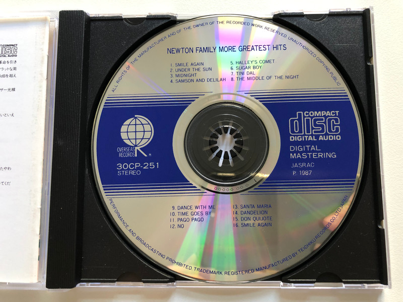 Newton Family – More Greatest Hits 20  Overseas Records CD Audio 1987 (T4988004004032 )