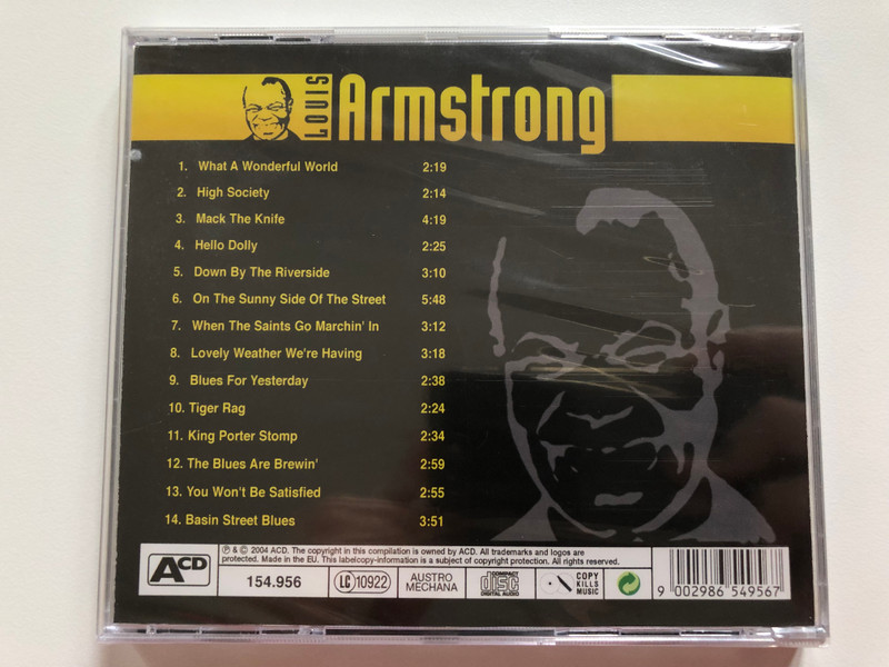 Louis Armstrong / Hello Dolly, Mack The Knife, What A Wonderful World, When The Saint Go Marchin' In / ACD Audio CD 2004 / CD 154.956