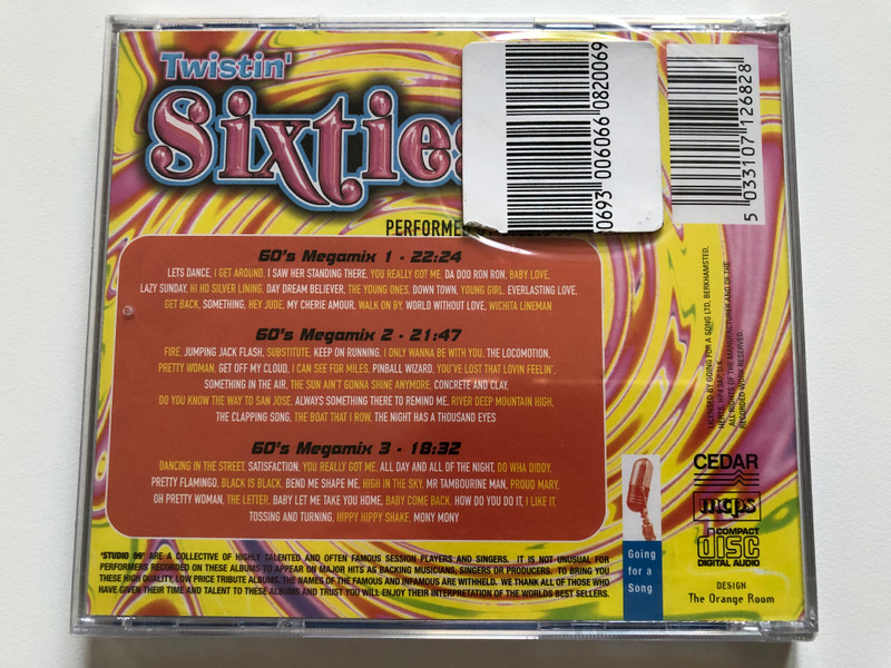 Twistin' Sixties Mix Trip / Performed by Studio 99 / Swingin' Mixes Feature... Fire, Satisfaction, Pinball Wizard, Hey Jude, Lets Dance, I Get Around / Going For A Song Audio CD / GFS268