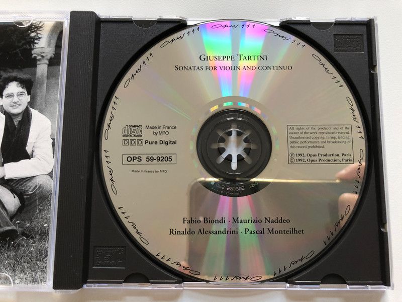 Tartini - Five Sonatas For Violin And Basso Continuo; Staggion Bella; Didone Abbandonata / Fabio Biondi, Maurizio Naddeo, Rinaldo Alessandrini, Pascal Montheillet / Opus 111 Audio CD 1992 / OPS 59-9205