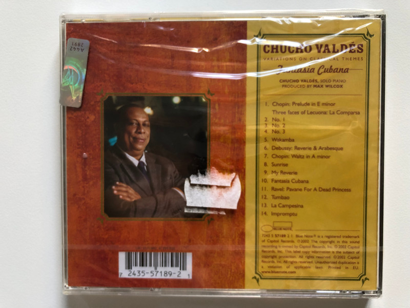 Chucho Valdés – Fantásia Cubana - Variations On Classical Themes / Blue Note Audio CD 2002 / 7243 5 57189 2 1