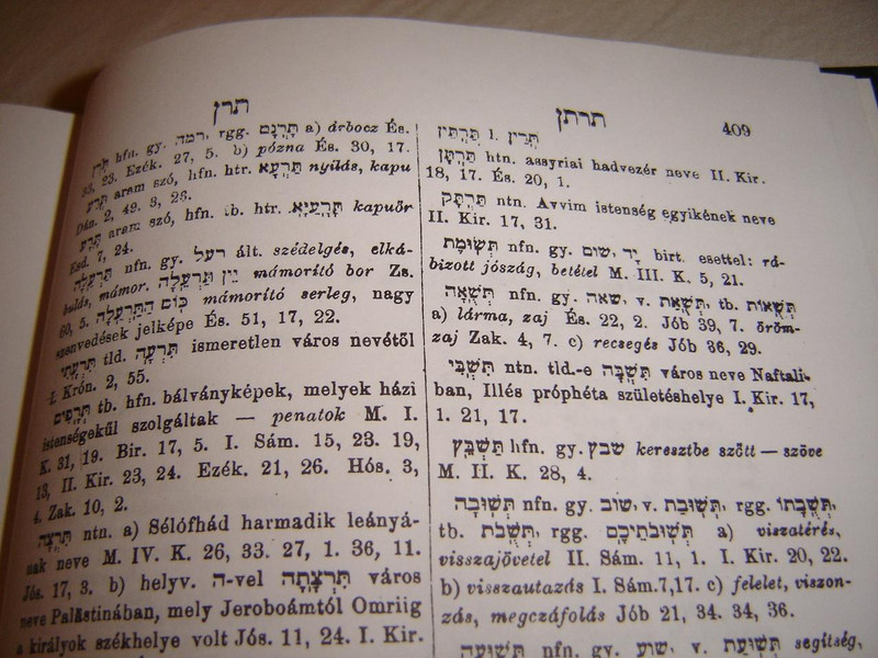 Hebrew - Hungarian Dictionary / Heber - Magyar Szotar / by Pollak Kaim 