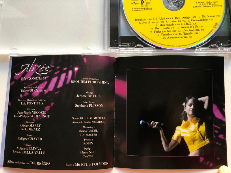 Alizée – En Concert / Polydor Audio CD 2004 / 981 703 - 3