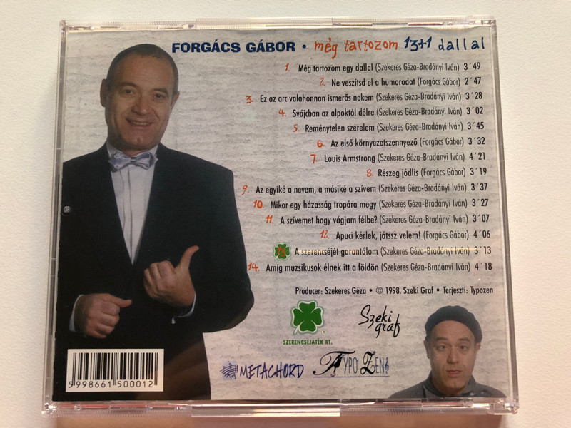 Forgács Gábor – Még Tartozom 13+1 Dallal / Szeki Graf Audio CD 1998 / SZ006