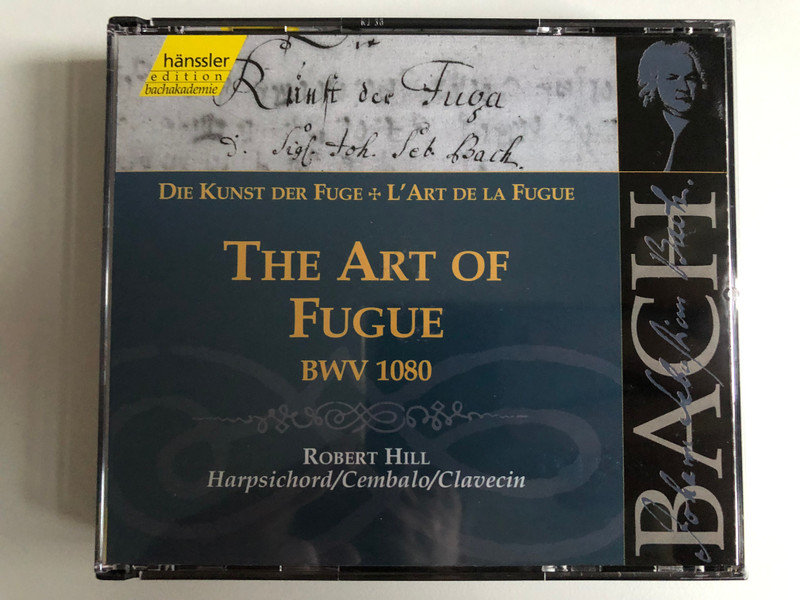 Johann Sebastian Bach - The Art Of Fugue BWV 1080 - Robert Hill (harpsichord) / Hänssler Edition Bachakademie 2x Audio CD 1998 / CD 92.134