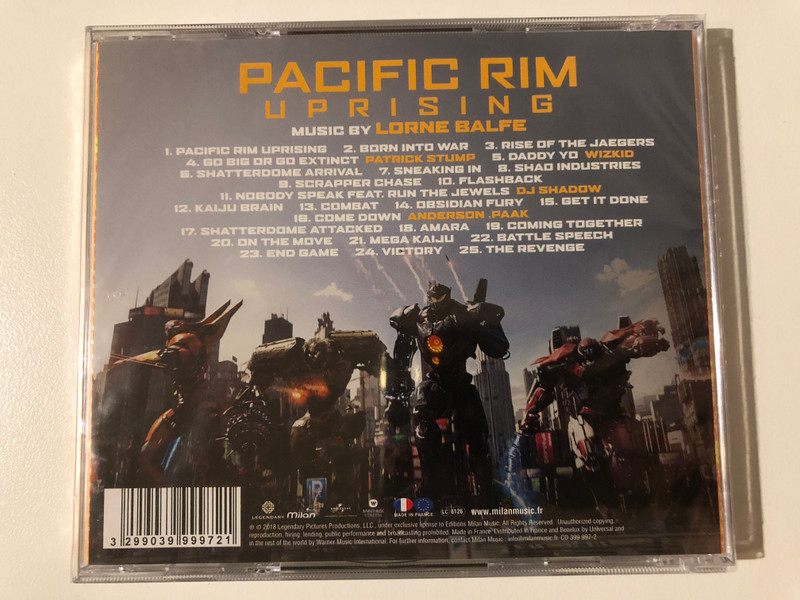 Pacific Rim Uprising (Original Motion Picture Soundtrack) - Music By Lorne Balfe / Milan Audio CD 2018 / 399 997-2