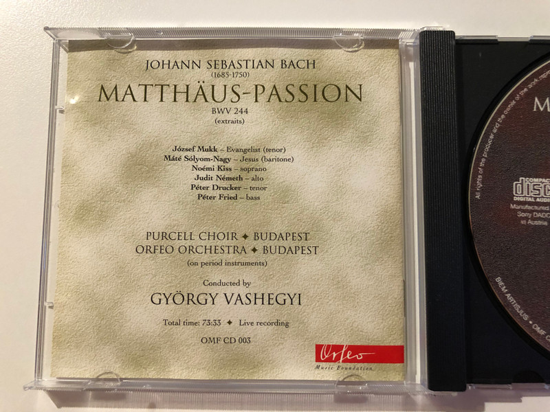 Johann Sebastian Bach - Matthaus Passion  Orfev Music Foundation
