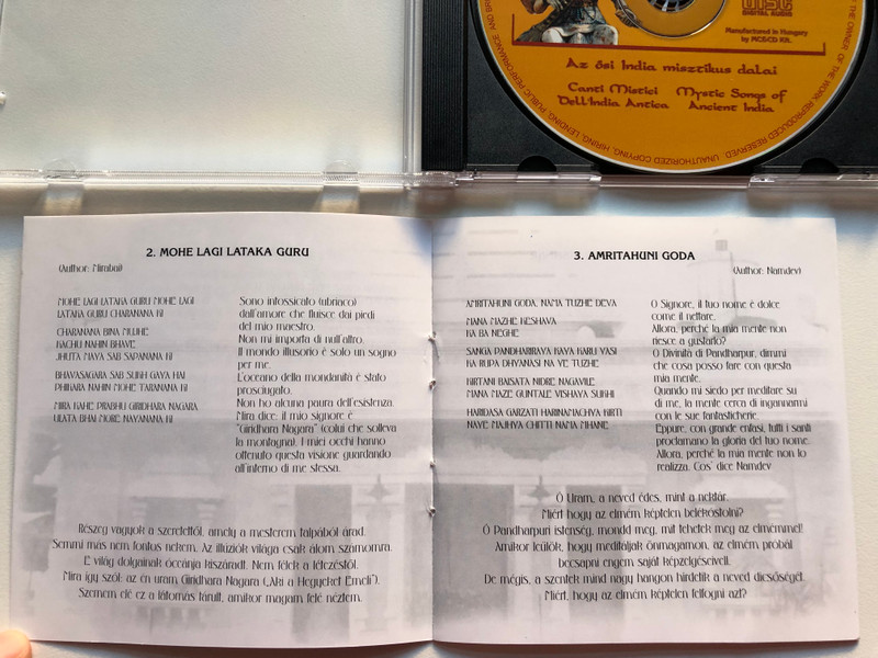 Shakti Vilas - Bhajans / Az osi India misztikus dalai = Mystic Songs of Ancient India / Ananda Sounds Audio CD 2003 / ASCD 078