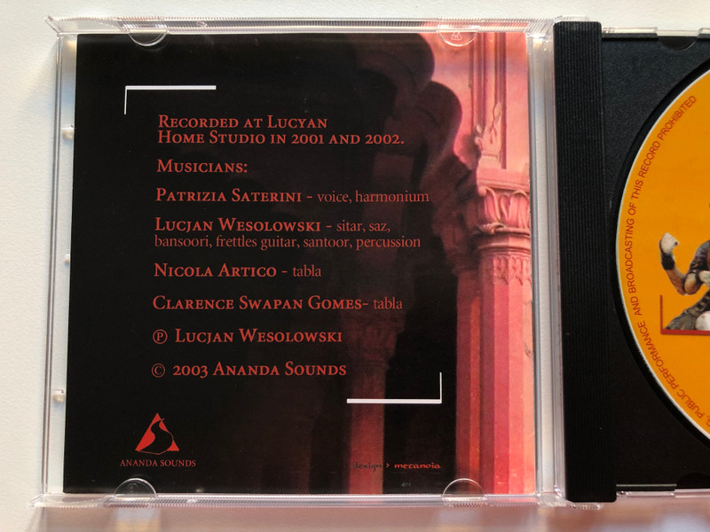Shakti Vilas - Bhajans / Az osi India misztikus dalai = Mystic Songs of Ancient India / Ananda Sounds Audio CD 2003 / ASCD 078
